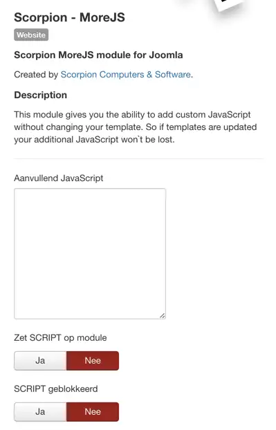 Scorpion MoreJS module