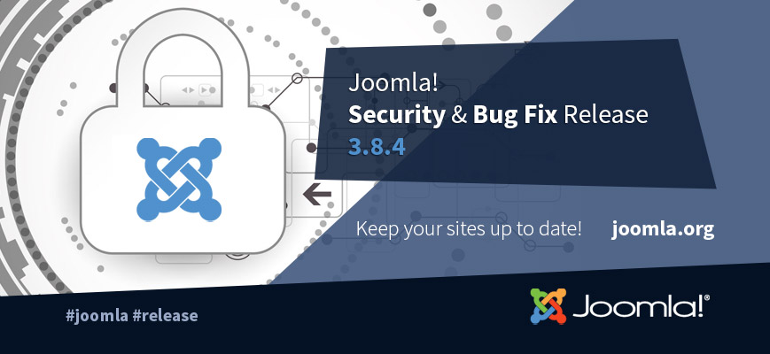 Joomla security update v3.8.4
