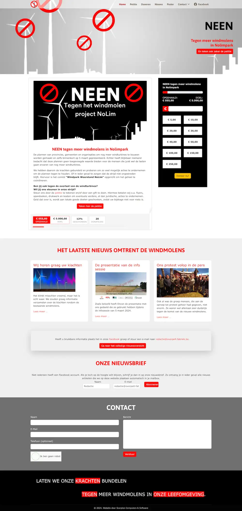 Geen Windmolens in Nolim Park